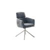 Armlehnstuhl Quebec Chenille Anthrazit 360° Drehb. - Edelstahlfarben/Anthrazit, KONVENTIONELL, Textil/Metall (60/92/64cm)