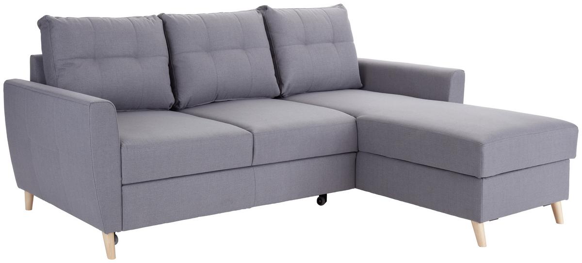 Sarokkanapé Clio - szürke, Design, textil (230/159cm) - Ondega