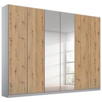 ŠATNÍ SKŘÍŇ S OTOČNÝMI DVEŘMI ALABAMA - barvy stříbra/světle šedá, Moderní, kompozitní dřevo (271/229/54cm)