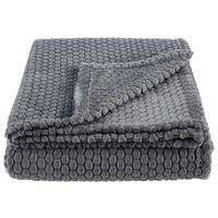 Kuscheldecke Belinda Anthrazit 130x170 cm - Anthrazit, ROMANTIK / LANDHAUS, Textil (130/170cm) - James Wood