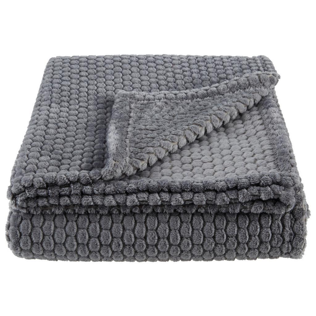 Kuscheldecke Belinda Anthrazit 130x170 cm