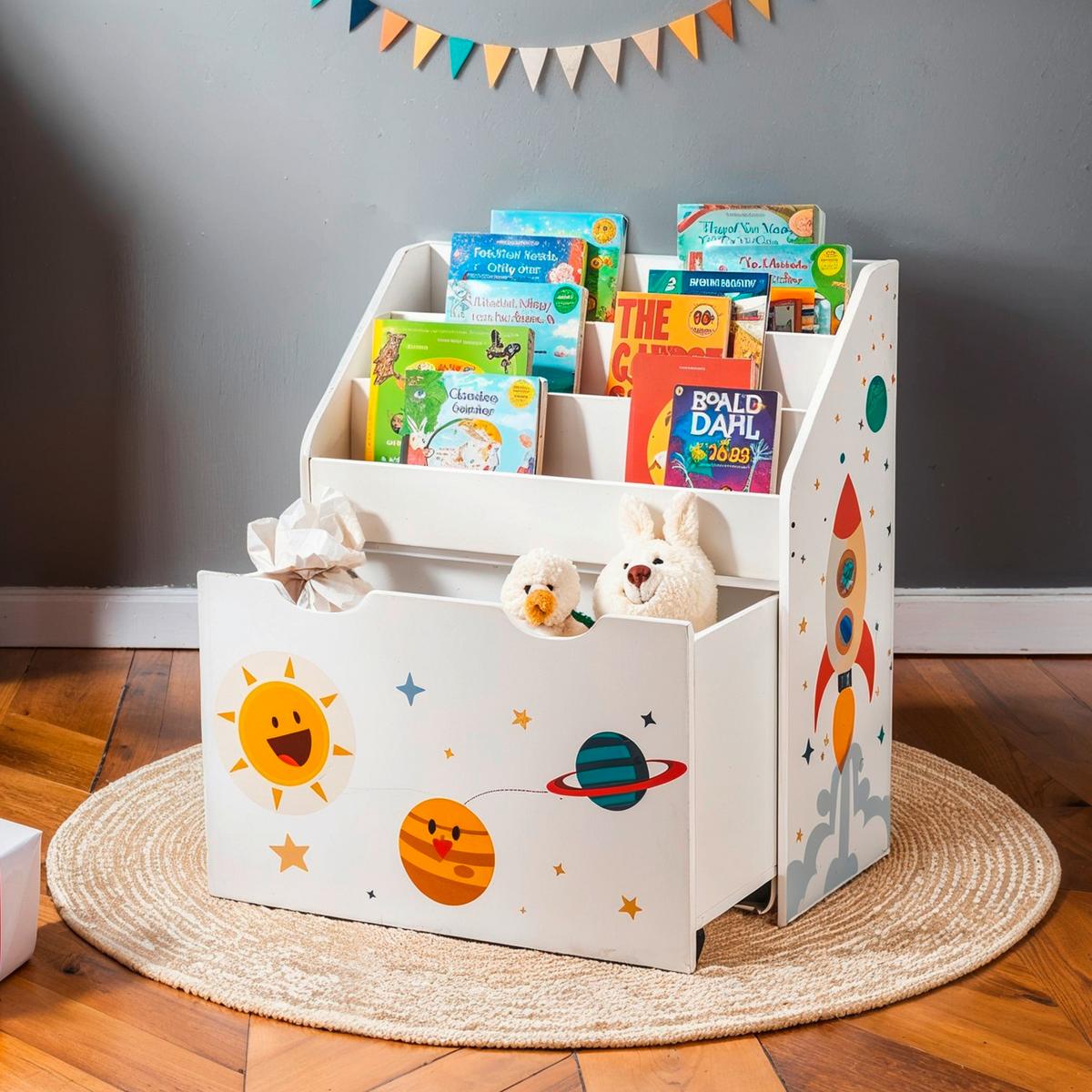 Kinderregal Weiß B: 62 cm - Weiß, Basics, Holzwerkstoff (62,5/70/29,5cm)