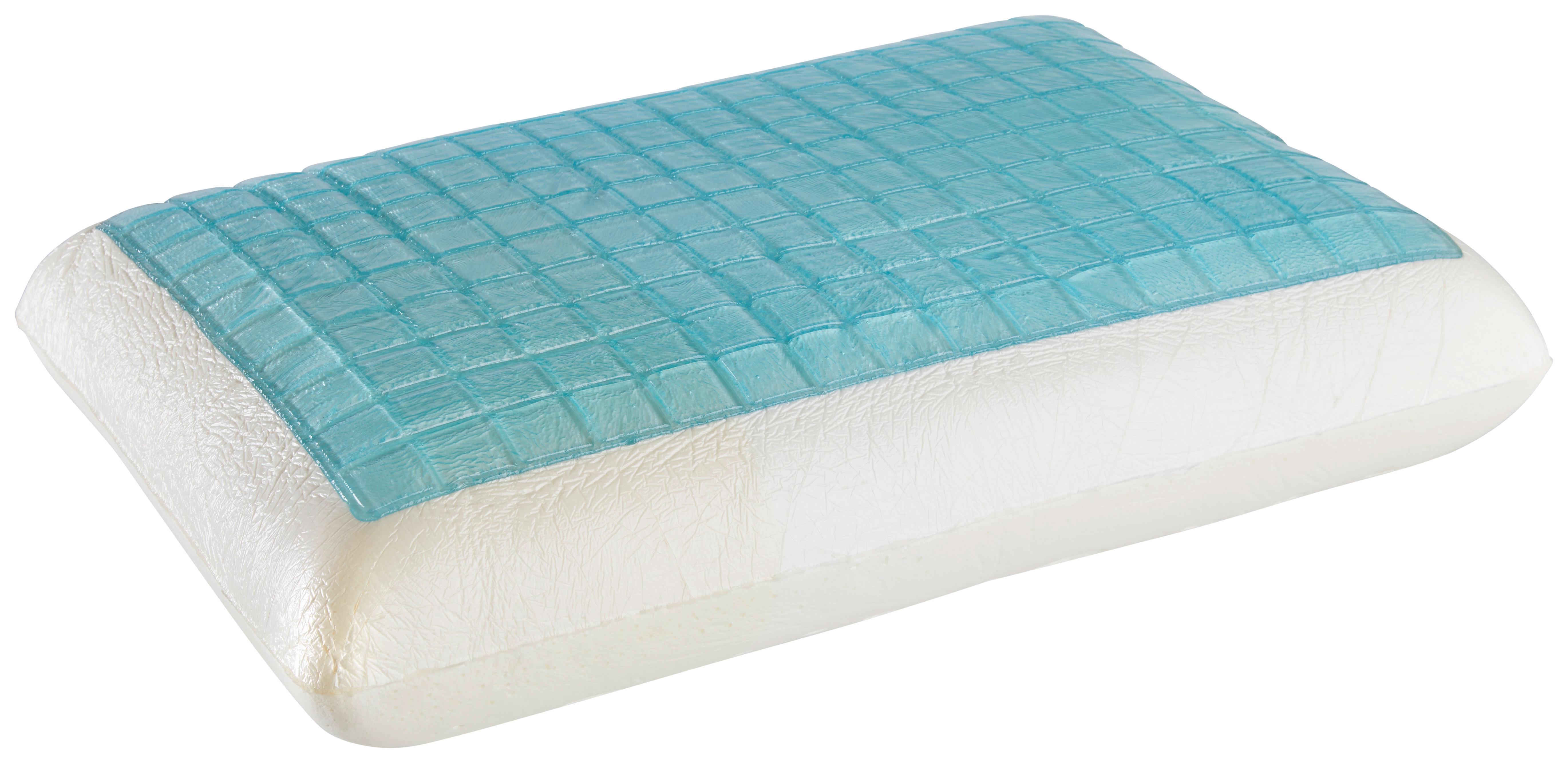 Anatomický polštář Cloud, 60/40/12cm - bílá/modrá, textil (60/40/12cm) - Premium Living