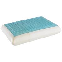 Anatomický polštář Cloud, 60/40/12cm - bílá/modrá, textil (60/40/12cm) - Premium Living