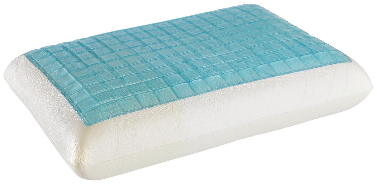Anatomický polštář Cloud, 60/40/12cm - bílá/modrá, textil (60/40/12cm) - Premium Living