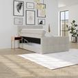 Boxspringbett mit Topper und Bettkasten 140x200 Medino - Beige, KONVENTIONELL, Holz/Holzwerkstoff (140/200cm) - Luca Bessoni