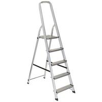 Klapptrittleiter Solid IIi - Alufarben, Basics, Metall (44/170/12cm) - MID.YOU