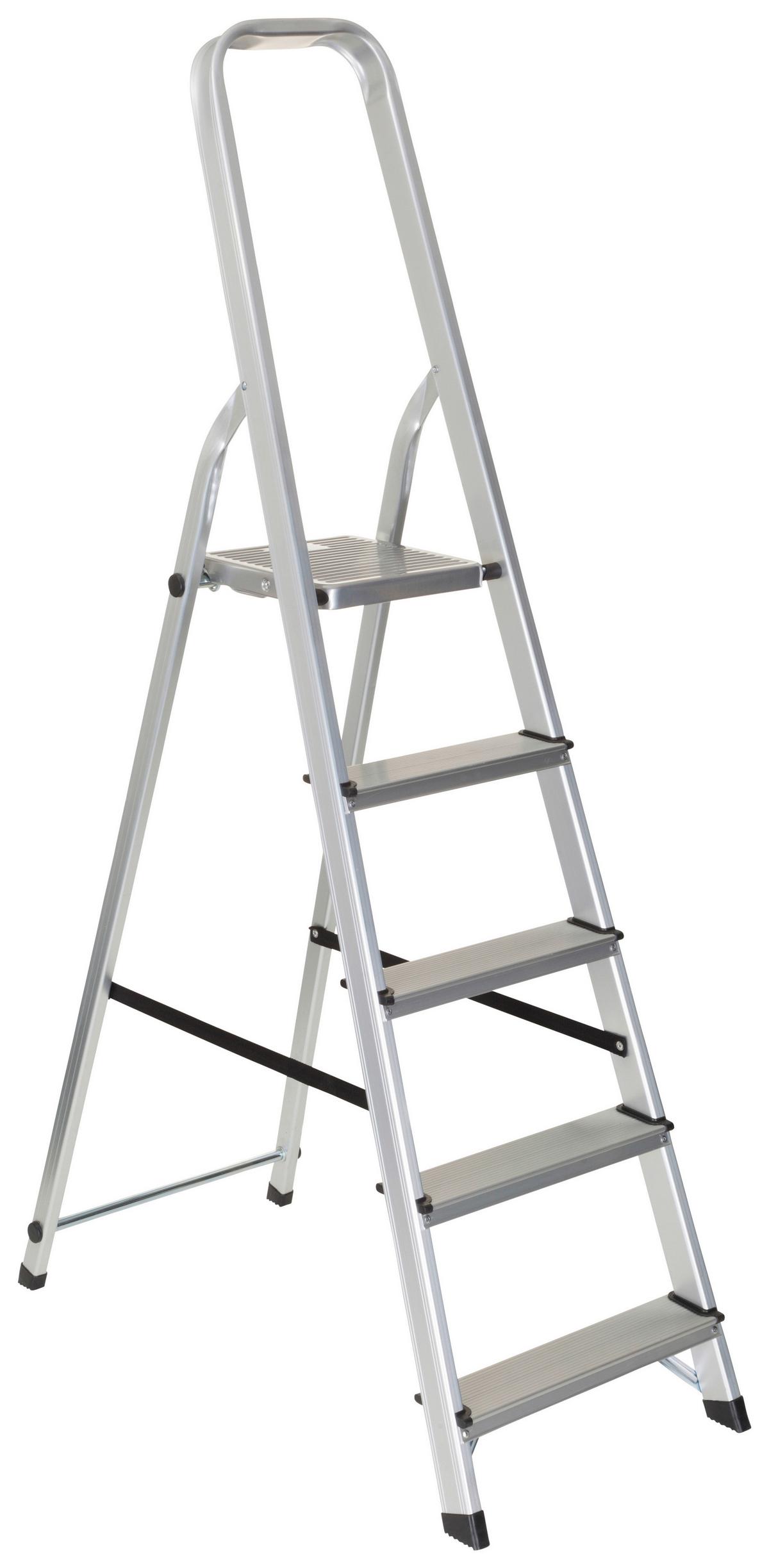 Klapptrittleiter Solid IIi - Alufarben, Basics, Metall (44/170/12cm) - MID.YOU