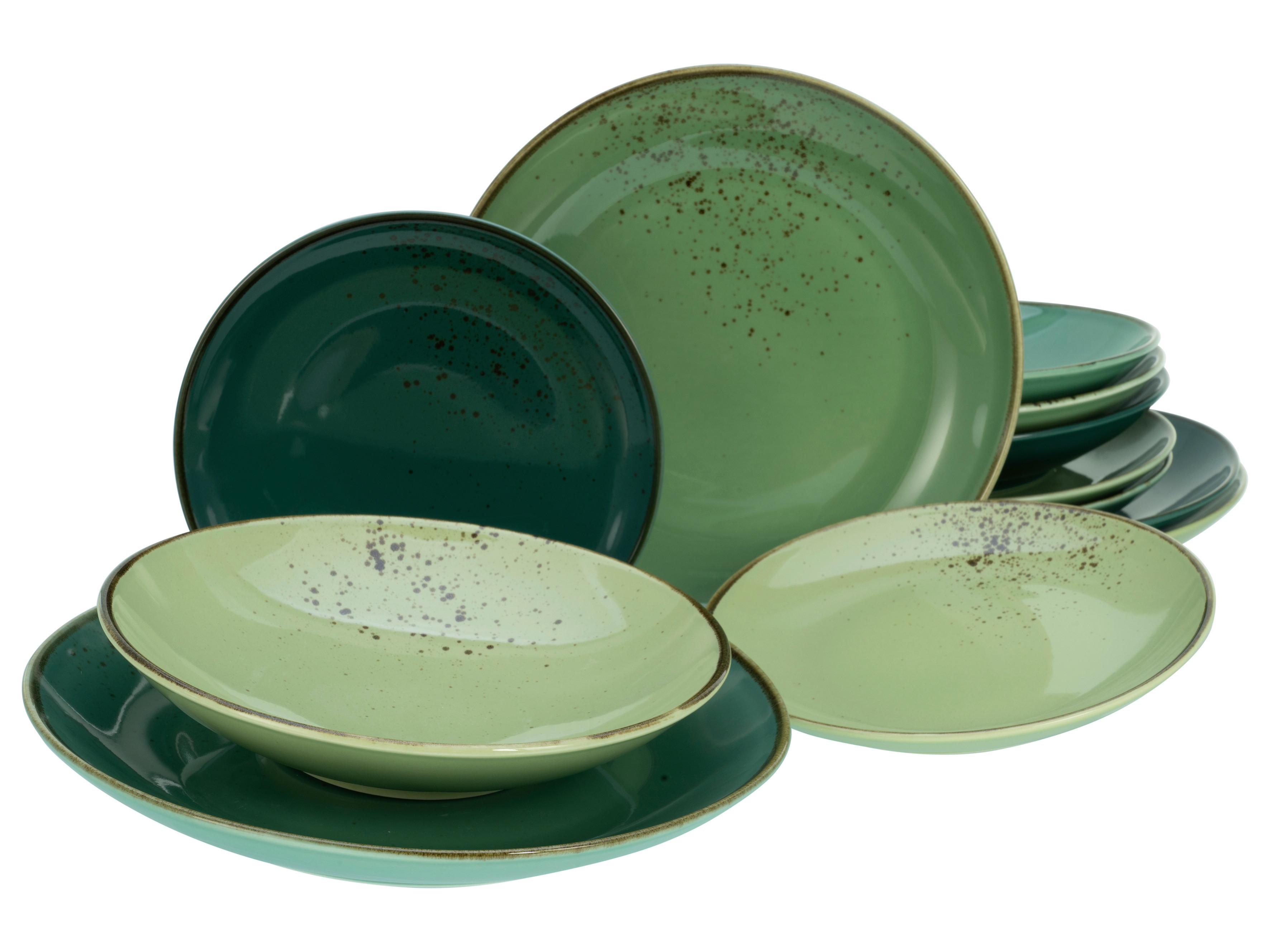 Jídelní souprava 12-dílná - vícebarevná, keramika (31,5/31,5/38cm) - Creatable