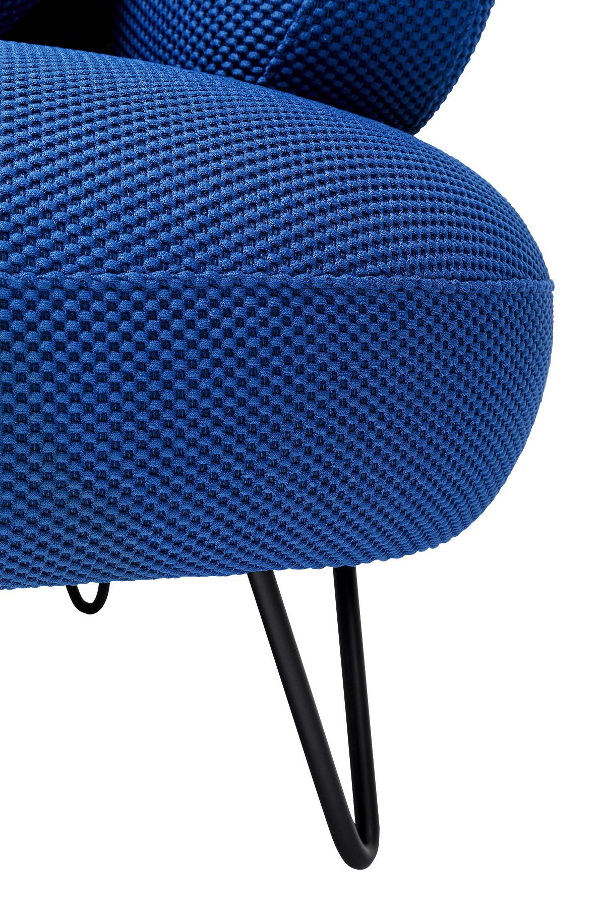 2-Sitzer-Sofa Beppo Blau B: 182 cm - Blau/Schwarz, Design, Textil (182/72/94cm) - Kare-Design