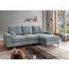 Eckschlafsofa Zona, Hellblau S: 237x143 Cm - Schwarz/Hellblau, KONVENTIONELL, Textil (237/143cm) - Livetastic