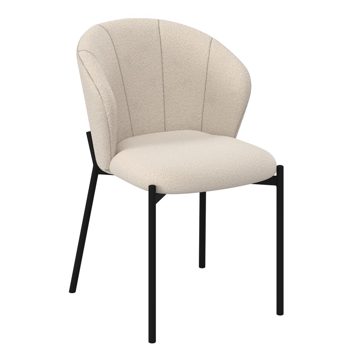 STOLIČKA ZOEY - čierna/béžová, Modern, kov/drevo (48/79/61cm) - Bessagi Home