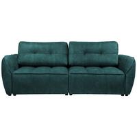 Boxspringová pohovka BOMBEI, azúrovomodrý velúr - čierna/azúrovomodrá, Modern, drevo/kompozitné drevo (243/94/125cm)