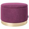 Pouf Sue Samt Lila/goldfarben Dxh 55x35 Cm Mit Stauraum - Lila/Goldfarben, LIFESTYLE, Textil (55/35/55cm) - Playboy