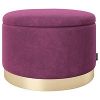 Pouf Sue Samt Lila/goldfarben Dxh 55x35 Cm Mit Stauraum - Lila/Goldfarben, LIFESTYLE, Textil (55/35/55cm) - Playboy