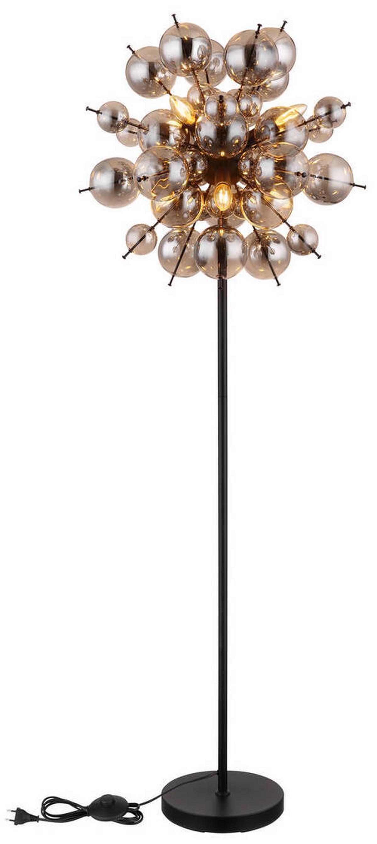 Állólámpa 15633ss - fekete, Design, Üveg/fém (55/155cm) - Globo