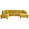 Wohnlandschaft Moritz Senfgelb U-Form: 178x324x155cm - Senfgelb, Trend, Textil (178/324/155cm)