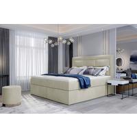 Boxbett Vivre Creme Lf: 180x200 cm - Silberfarben/Creme, MODERN, Holz/Textil (180/200cm) - MID.YOU