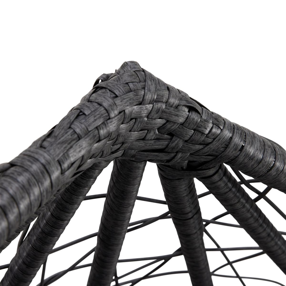 Závěsné křeslo ENEA tmavě šedé - černá/tmavě šedá, Moderní, kov/textil (133/205/120cm) - Bessagi Garden