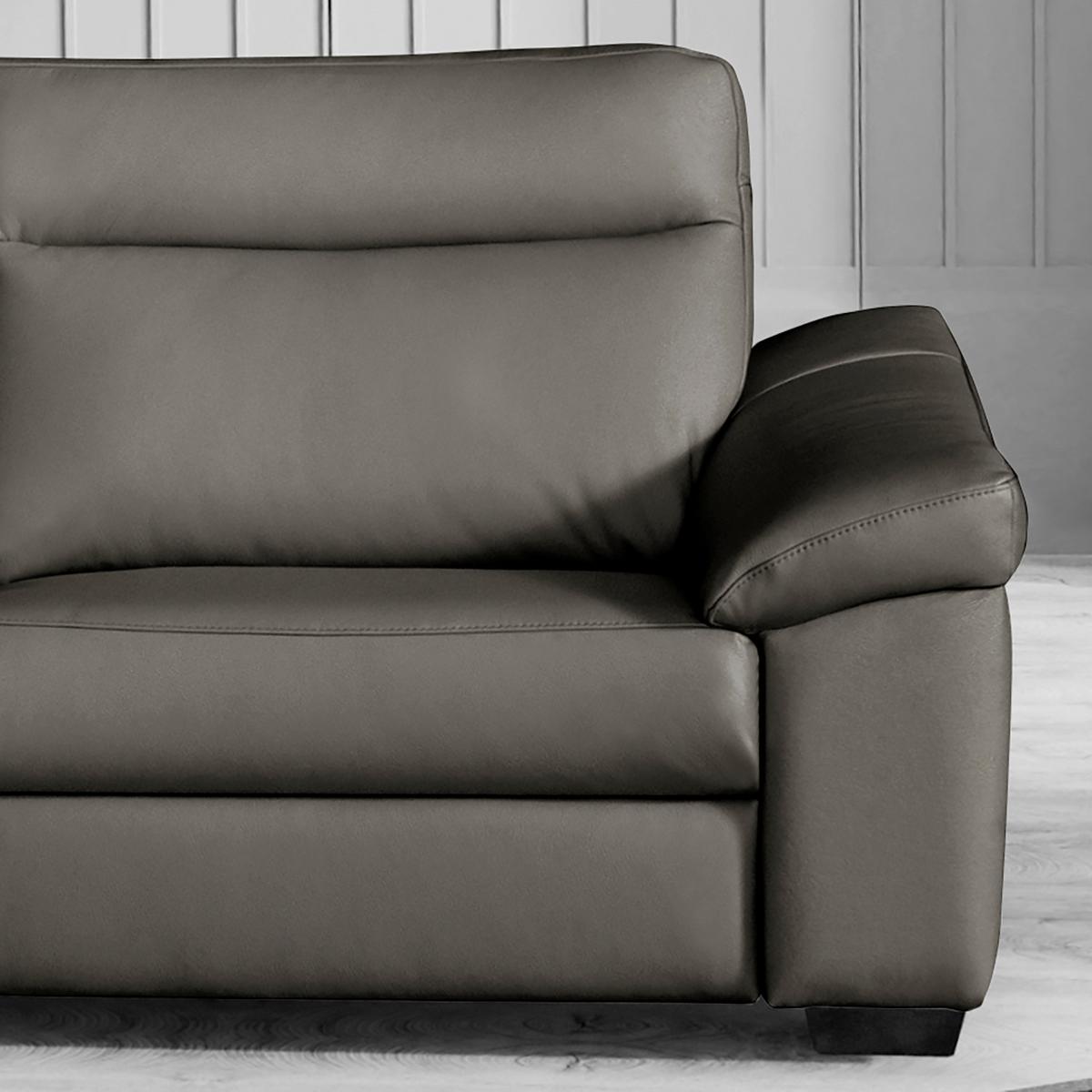 Ecksofa Dakar Anthrazit B: 299x299 Cm - Anthrazit/Schwarz, Design, Leder (299/299cm) - Livetastic