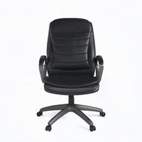 Drehstuhl Mayfield Schwarz B: 63 cm - Schwarz, Design, Leder/Holz (63/116/76cm) - MID.YOU