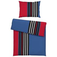 POSTEĽNÁ BIELIZEŇ Anton, 70x90/140x200cm - modrá/červená, Konventionell, textil (140/200cm) - Modern Living
