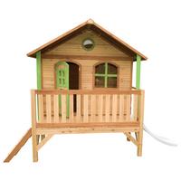 Spielhaus A030.040.90 - Rot/Braun, KONVENTIONELL, Holz/Kunststoff (349/233/212cm) - Ambia Garden