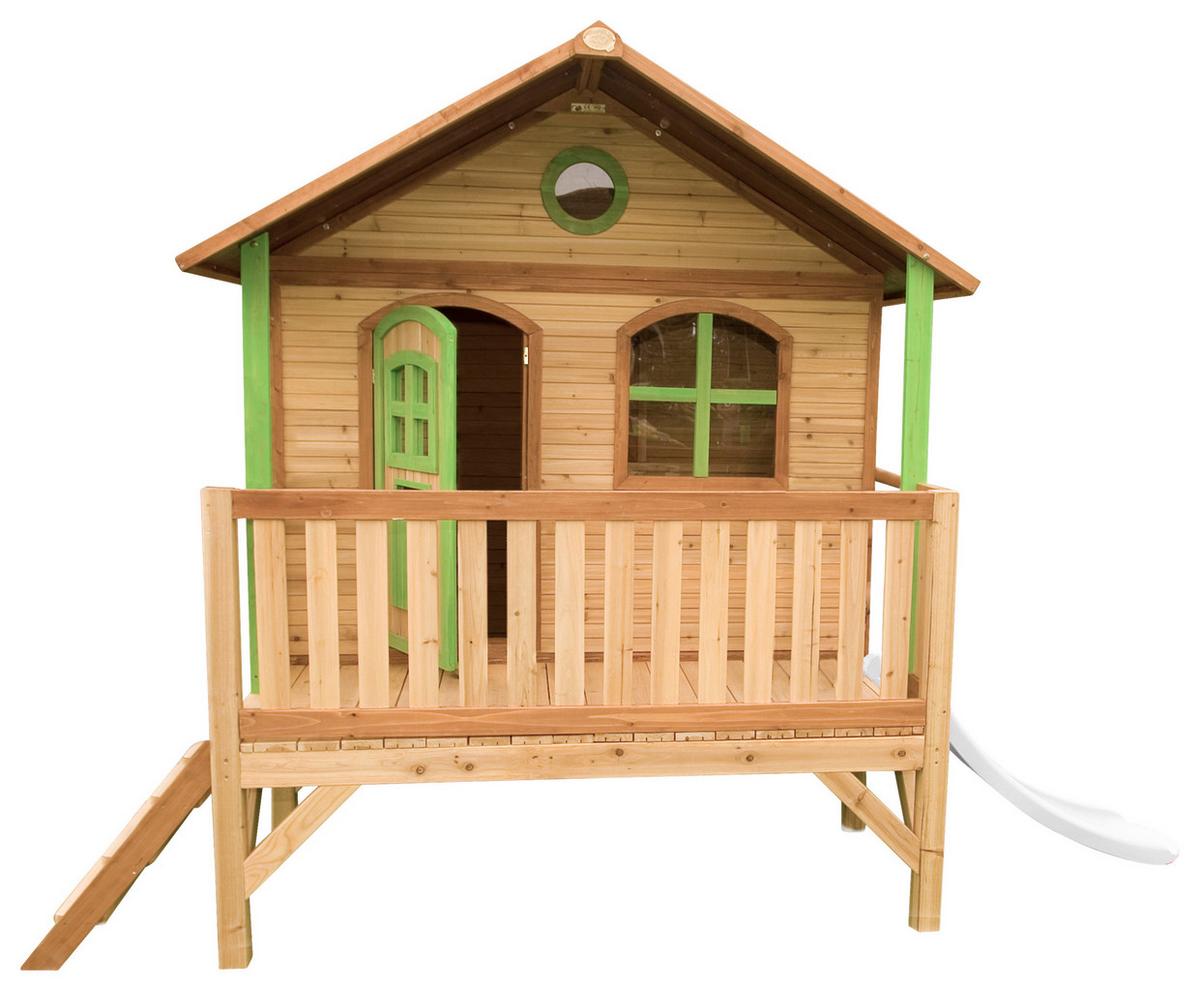 Spielhaus A030.040.90 - Rot/Braun, KONVENTIONELL, Holz/Kunststoff (349/233/212cm) - Ambia Garden