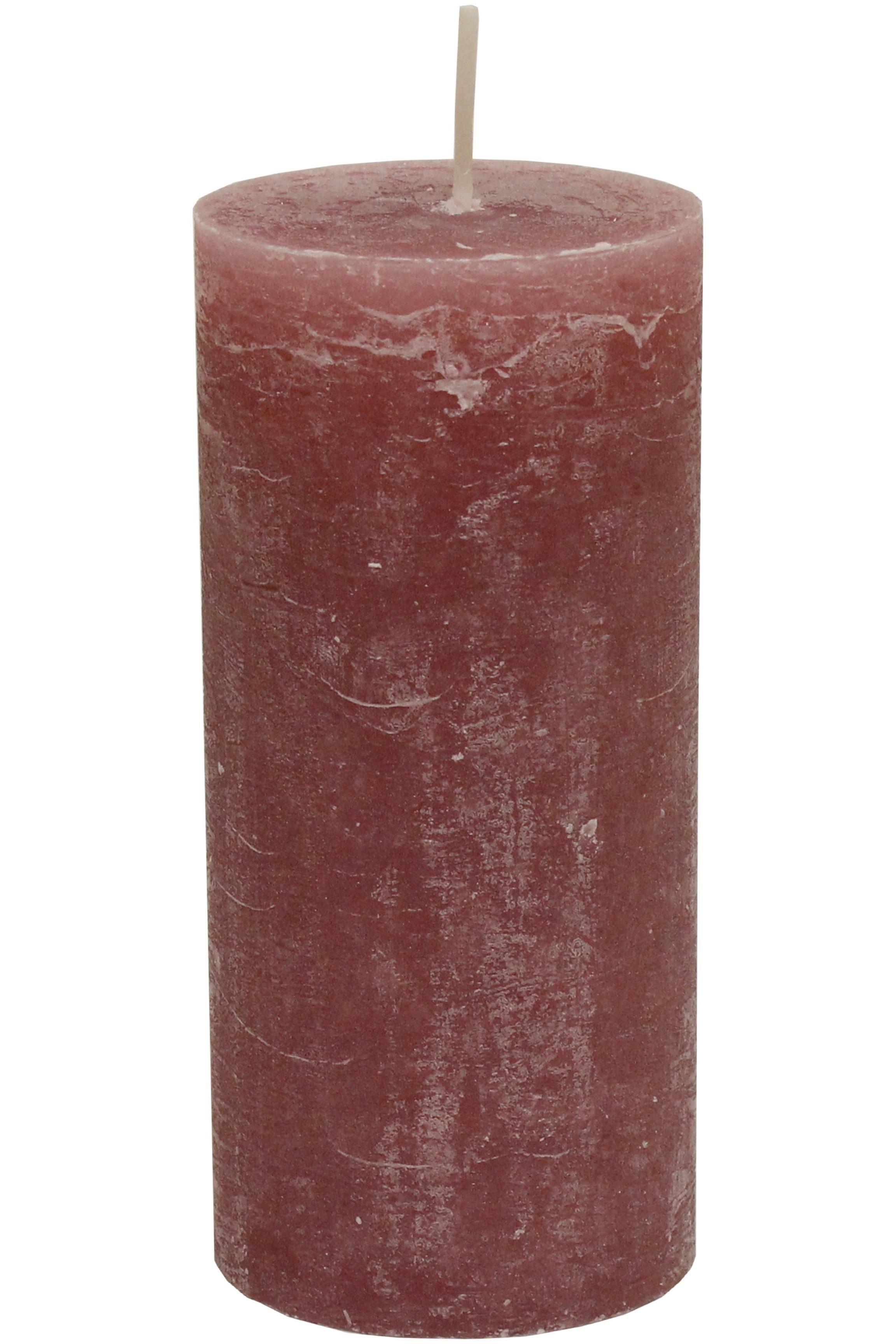 VÁLCOVÁ SVÍČKA LIA - růžová, Moderní (6,8/15cm) - Premium Living