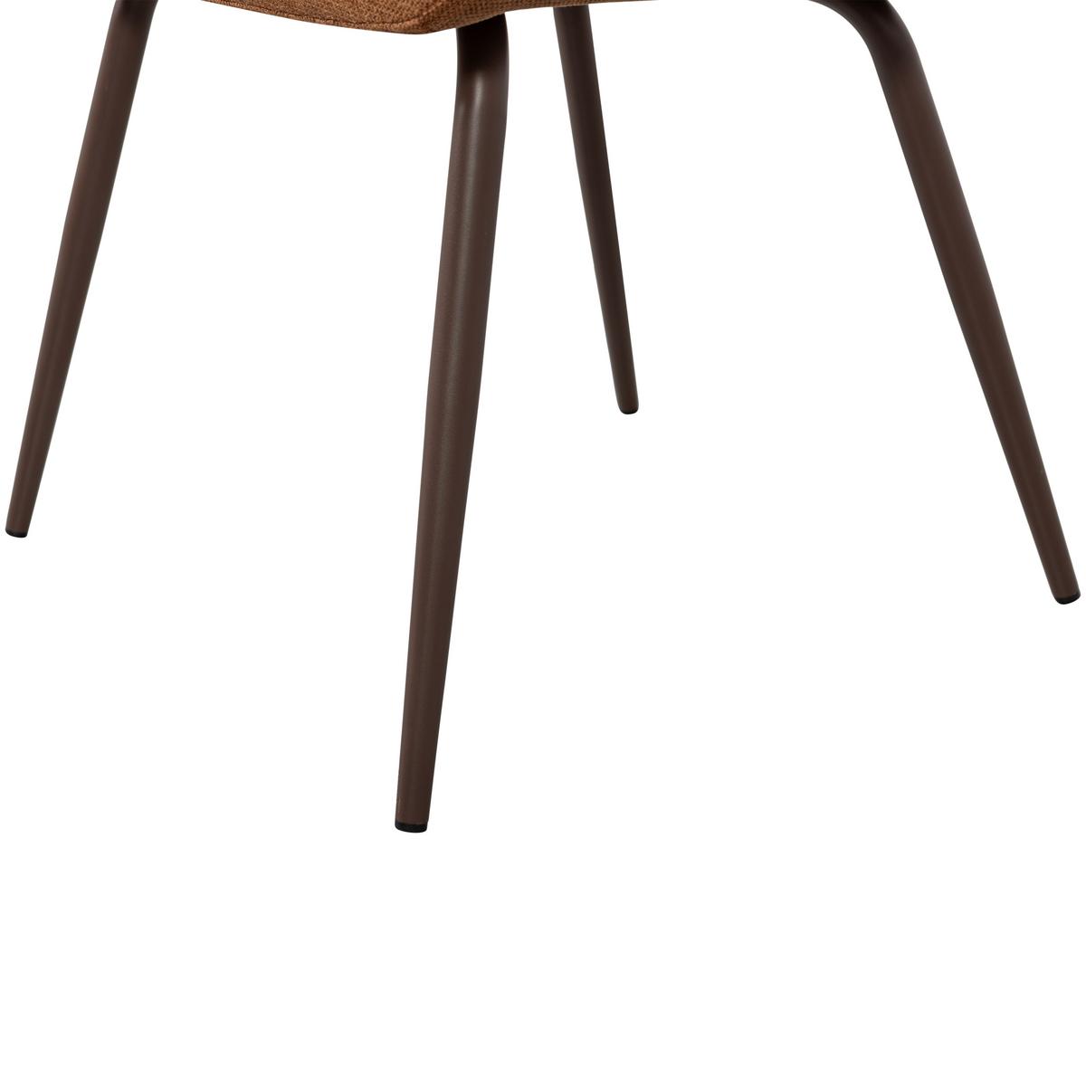 Armlehnstuhl-Set Jenny Braun B: 58cm - Dunkelbraun/Braun, MODERN, Textil/Metall (58/80/58cm) - Livetastic