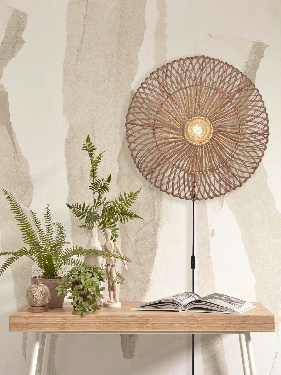 Wandleuchte Zanzibar/W/5514/N - Naturfarben, Trend, Naturmaterialien (55/14cm) - Good & Mojo