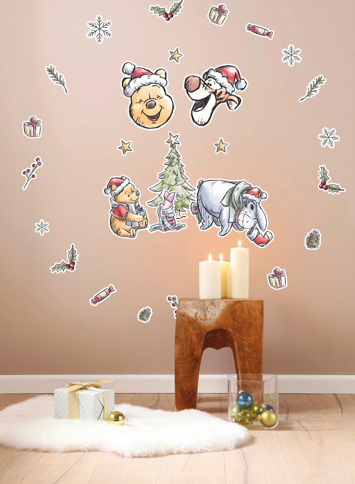 Wandtattoo Winnie Pooh Christmas - Multicolor, Basics, Kunststoff (50/70cm) - Komar