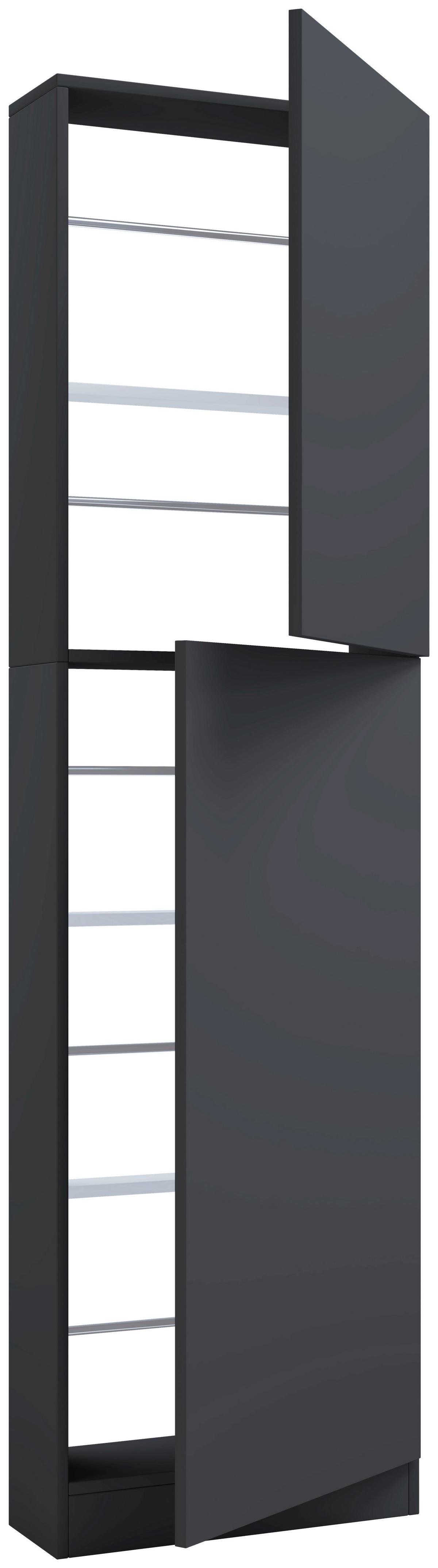 Schuhschrank Fulisa Anthrazit, 50 cm - Anthrazit, Design, Holzwerkstoff (50/180/17cm) - MID.YOU