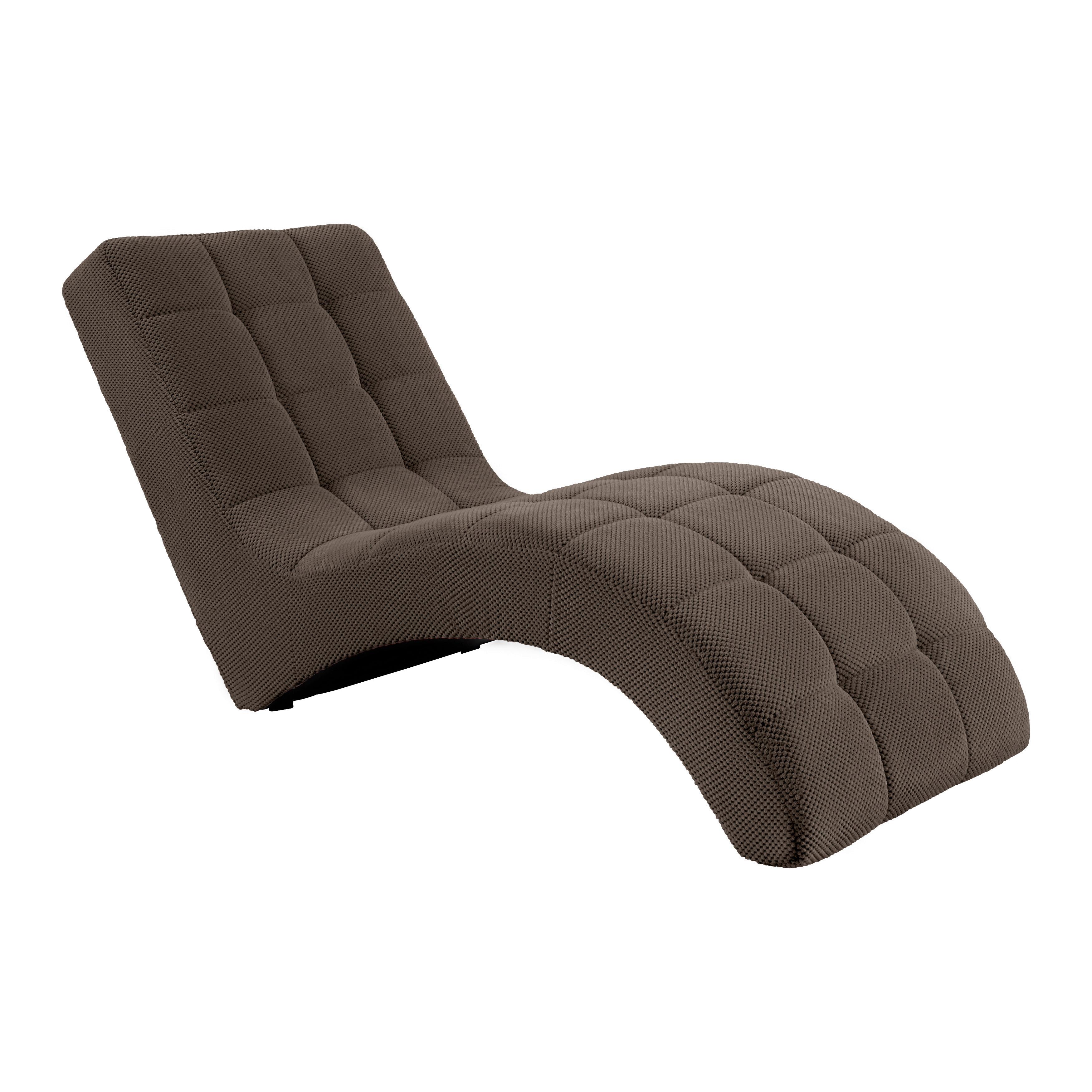 Relaxačné ležadlo LAVANDA, orgovánová, max. 120 kg - hnedá/čierna, Modern, textil/plast (68/80/167cm) - Mömax