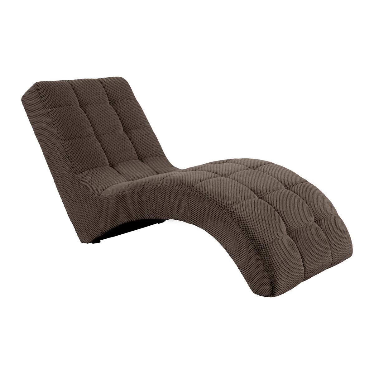 Relaxačné ležadlo LAVANDA, orgovánová, max. 120 kg - hnedá/čierna, Modern, textil/plast (68/80/167cm) - Mömax