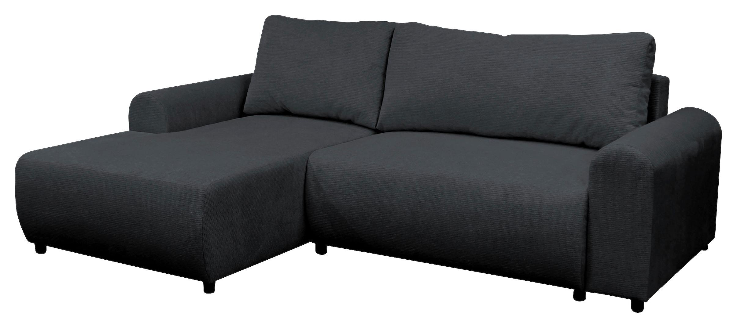 Ecksofa Velo Schwarz S: 160x250 cm - Schwarz, Design, Textil (160/250cm) - MID.YOU