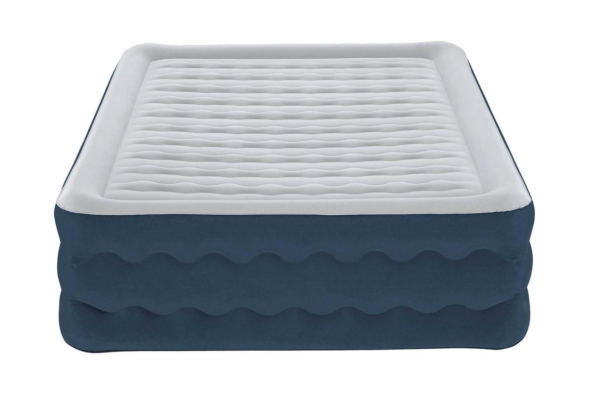 Luftbett Mathias 203x152x51 Cm Bis 300kg, Inkl. Pumpe - Dunkelblau/Grau, KONVENTIONELL, Kunststoff/Metall (203/152/51cm) - Bestway