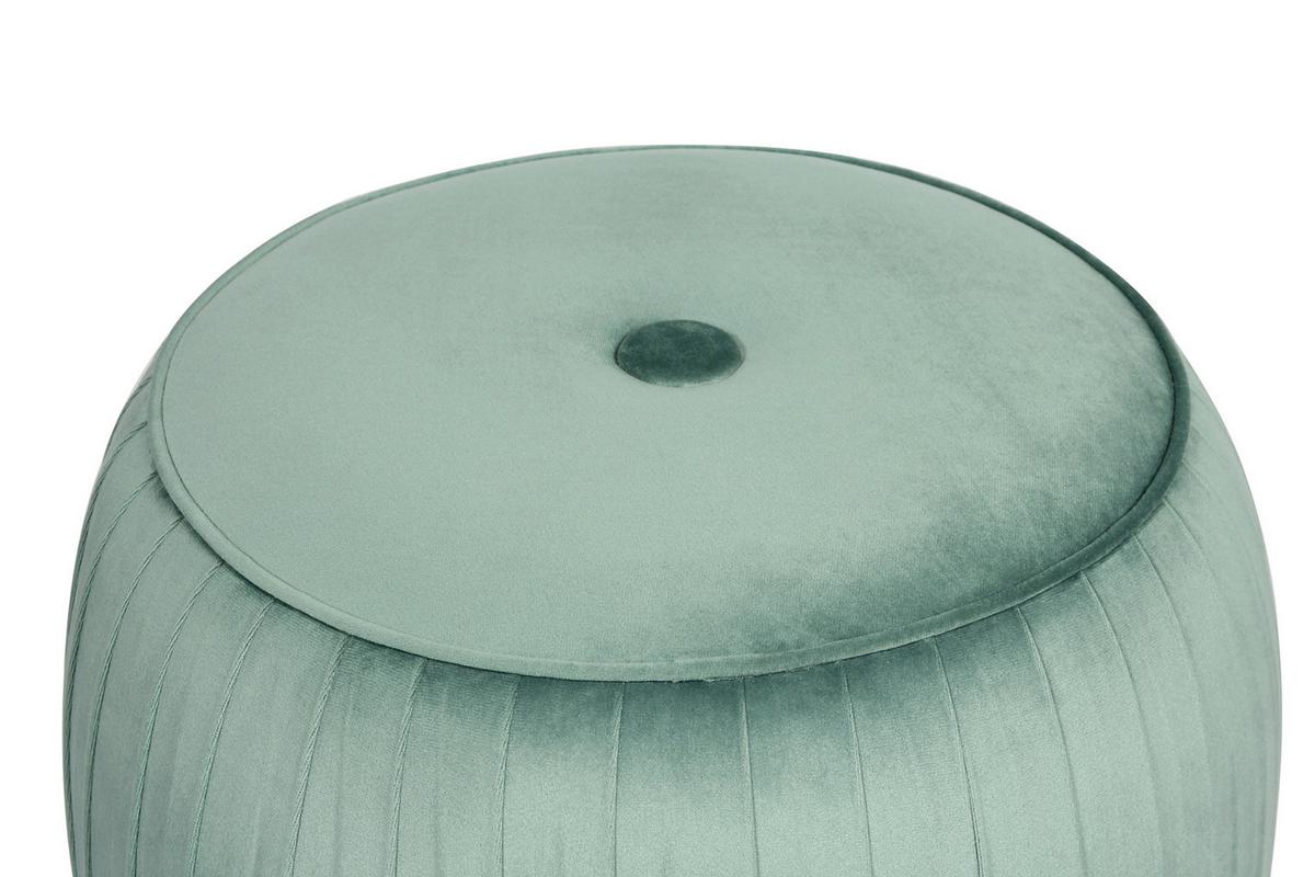 Hocker Lilje 100 Mintgrün D: 43 Cm - Goldfarben/Mintgrün, Design, Textil (43/42cm) - Kayoom