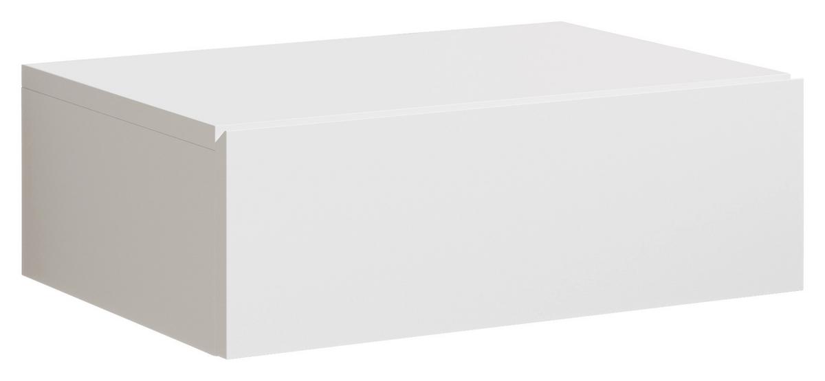 Nachkästchen Weiß H: 14 Cm Tajo - Weiß, MODERN, Holzwerkstoff (42/14/30cm) - Livetastic