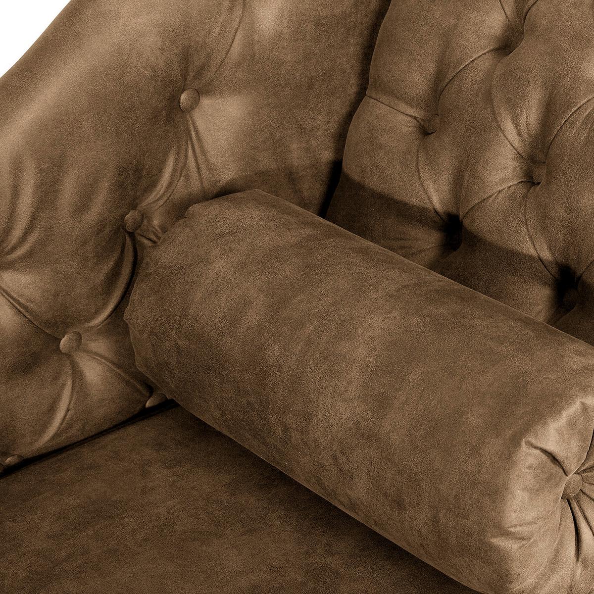 Récamiere Pako Braun B: 185cm - Braun, Design, Textil (185/93/75cm) - Livetastic