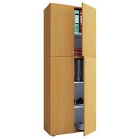 Viacúčelová skriňa Vandol 70cm buk - farba buka/čierna, Basics, kompozitné drevo/plast (70/178/40cm) - MID.YOU