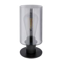 Tischlampe Schwarz Mit Schalter - Schwarz/Grau, Design, Glas/Metall (10/21,5cm) - Globo