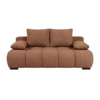 Boxspringová pohovka BOB, hrdzavá ženilka - čierna/žltá, Konventionell, kompozitné drevo/textil (209/105cm) - Based