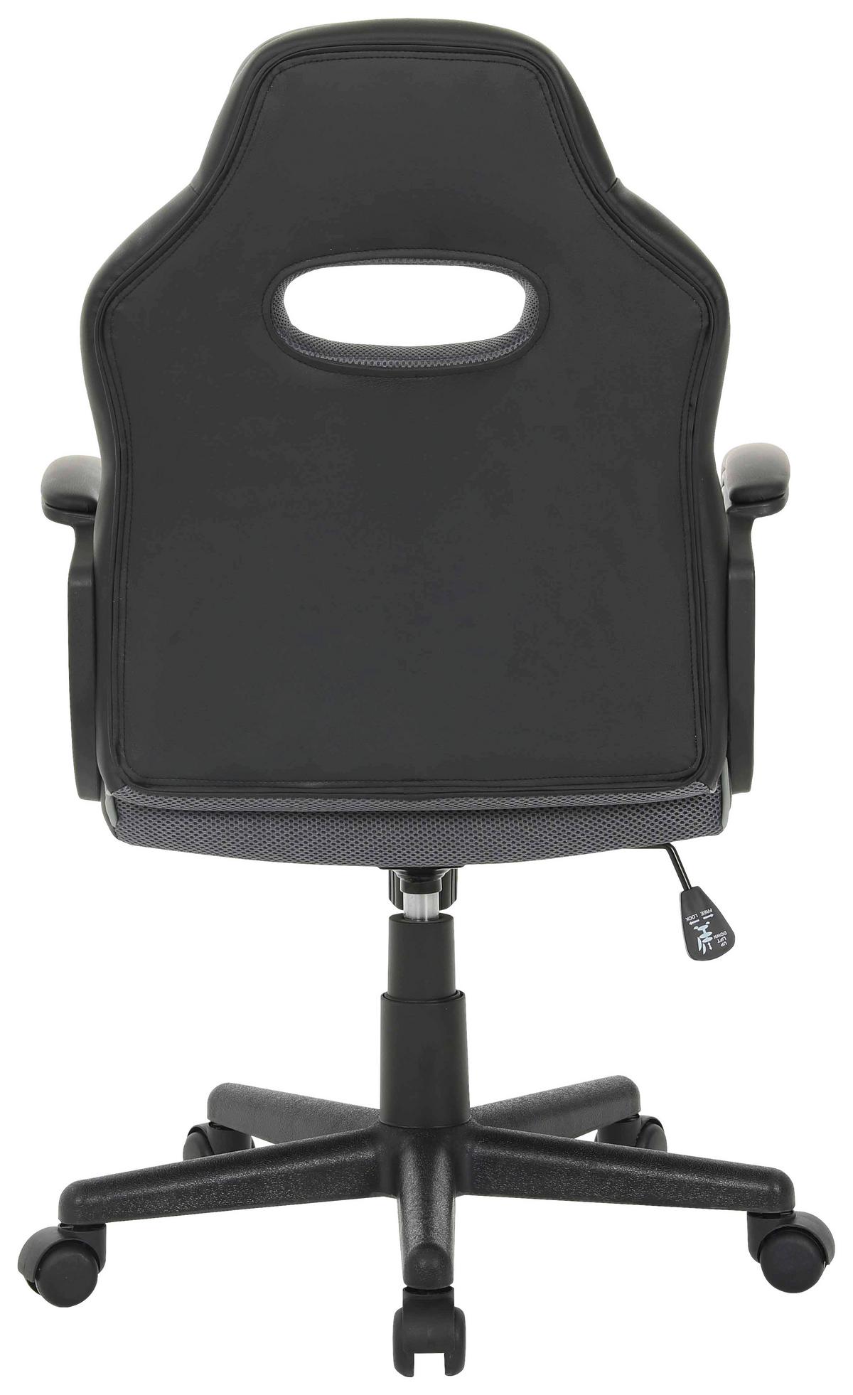 Otočná stolička THEA - čierna/sivá, Design, kov/drevo (57,5/94-114/61cm) - Mömax