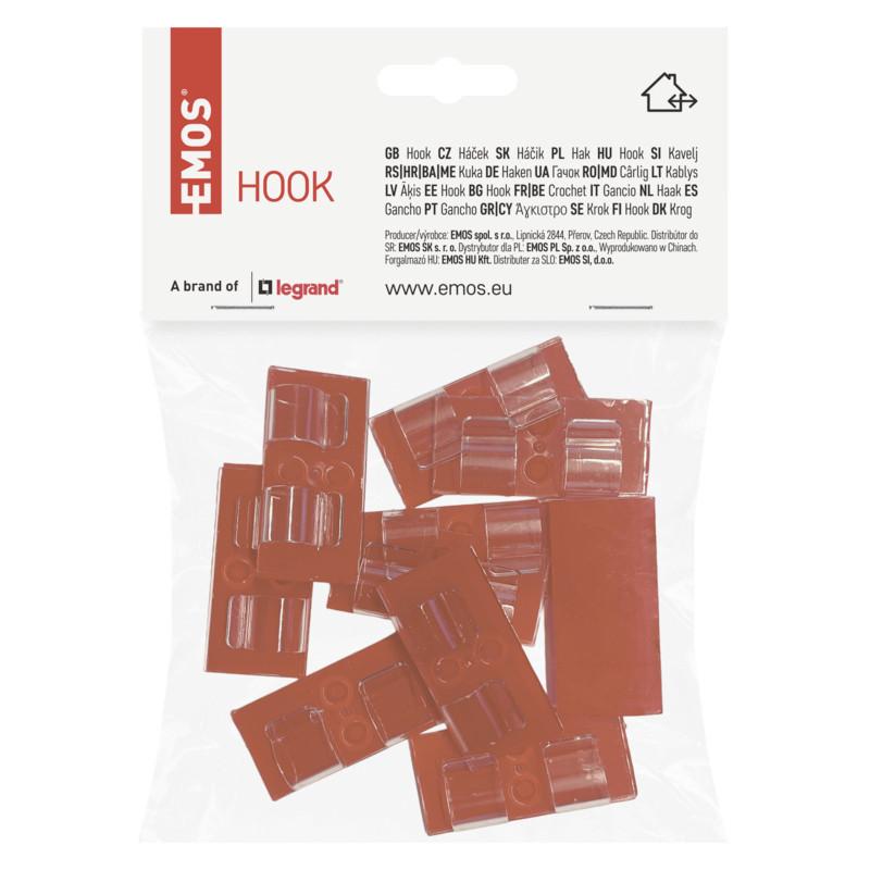 HÁČIK DCH002 - priehľadné, Basics, plast (4.6/2.2/0.9cm)
