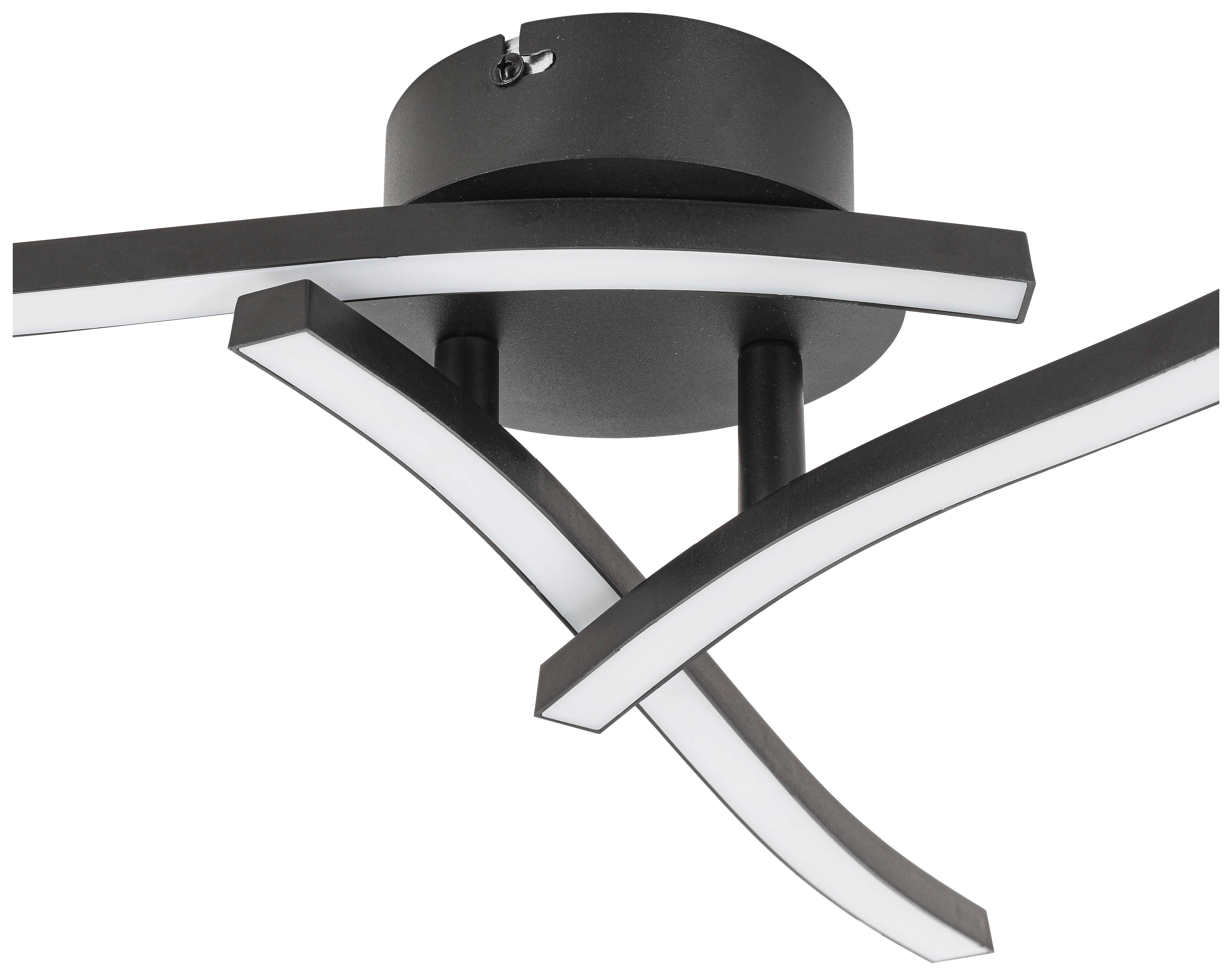 LED-Deckenleuchte Samira - Schwarz, MODERN, Kunststoff/Metall (56/56/11cm) - Luca Bessoni