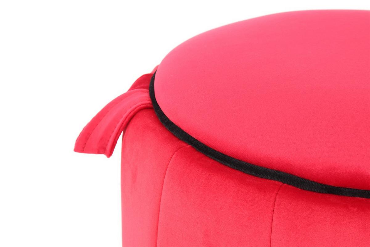 Hocker Reese Rot B: 43 cm - Rot, Design, Textil (43/42/43cm) - Kayoom