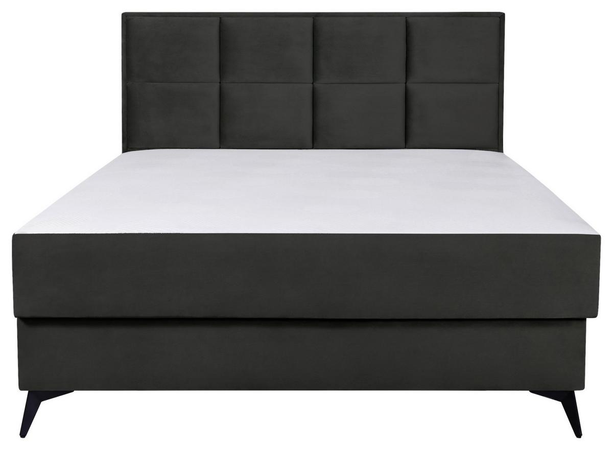 Kárpitozott Ágy Terra New 160/200 Cm - sötétszürke/szürke, Konventionell, faalapú anyag/textil (160/200cm)