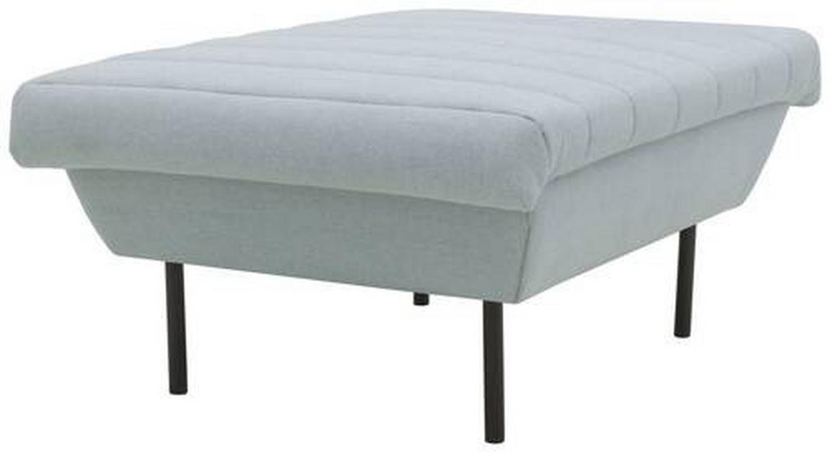 Hocker Looks Ix - Schwarz/Hellblau, Design, Textil (70/45/70cm) - LOOKS by W.Joop