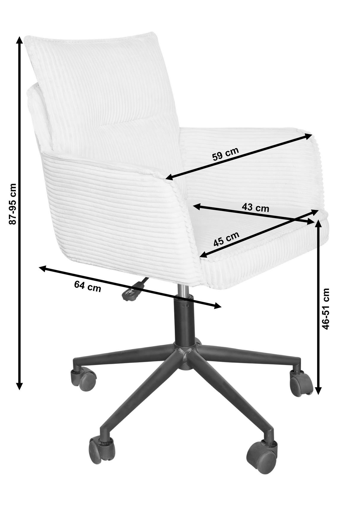 Drehstuhl Valencia Beige B: 58,5 cm - Beige/Schwarz, MODERN, Textil/Metall (58,5/88/95/63cm) - Livetastic